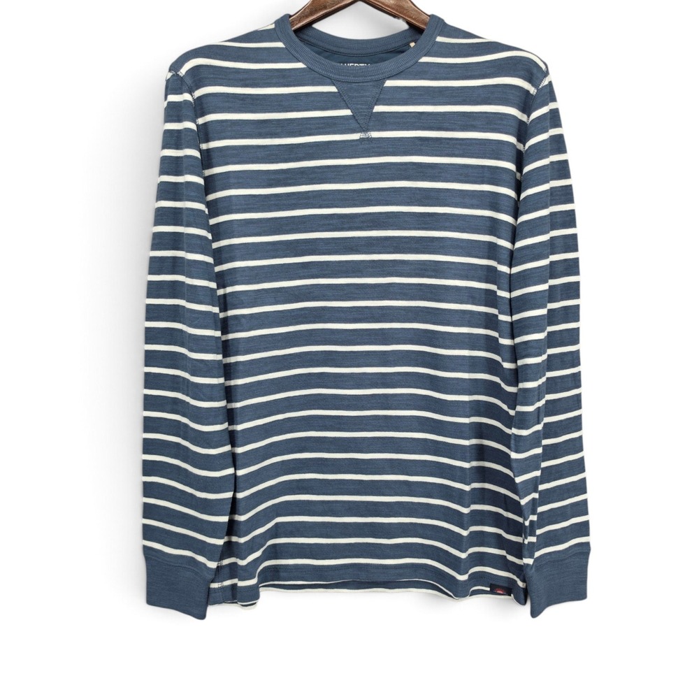 Faherty Sunwashed Stripe Organic Cotton Long Sleeve Shirt Men's Medium NWOT - Picture 2 of 7